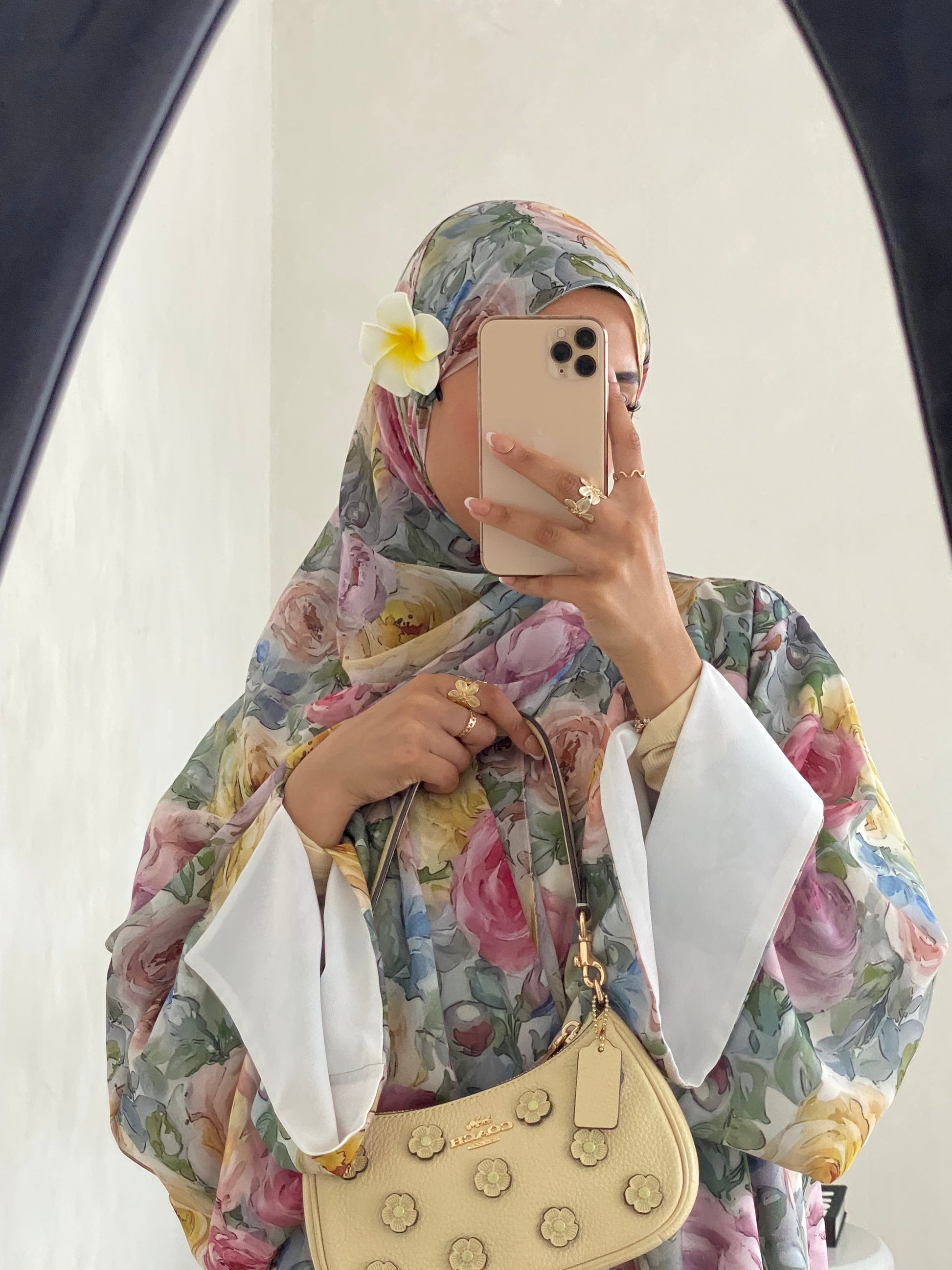 Warda- Printed Abaya