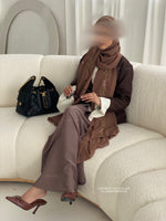 Load image into Gallery viewer, A/C Rosette x Flower &amp; Tulip Maxi Hijab- Honey Brown
