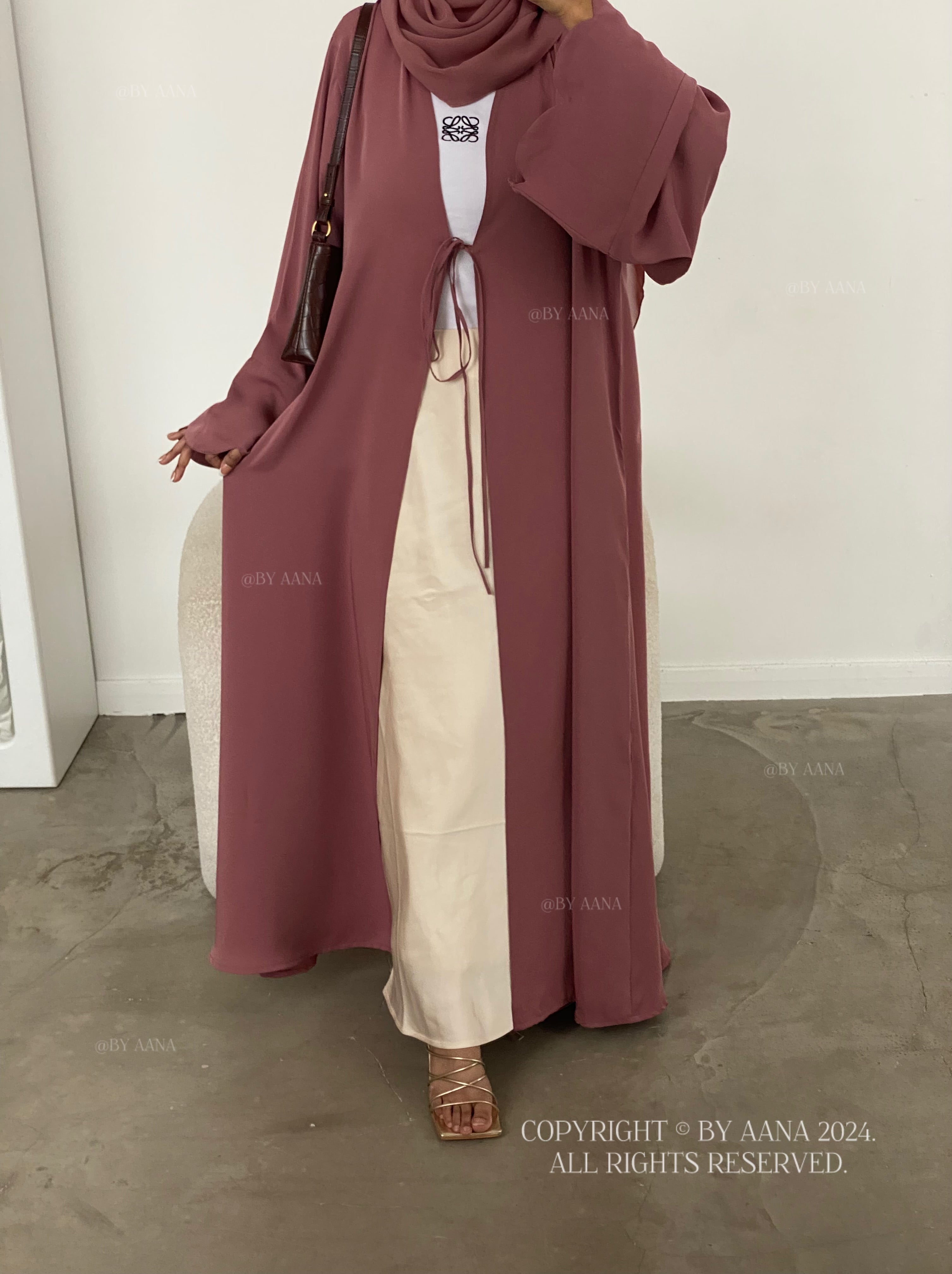 Forget Me Knot Abaya- Pink