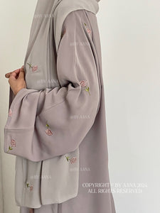 Rose Blossom Abaya- NEW ‘Grey’ Shade