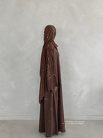 Load image into Gallery viewer, A/C Rosette x Flower &amp; Tulip With Maxi Hijab- Brown
