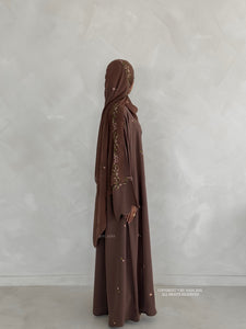 A/C Rosette x Flower & Tulip With Maxi Hijab- Brown