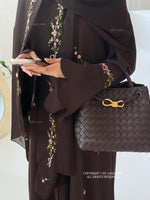 Load image into Gallery viewer, A/C Rosette x Flower and Tulip With Maxi Hijab- Espresso Brown
