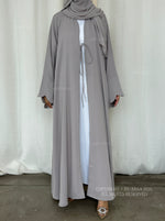 Load image into Gallery viewer, Forget Me Knot Abaya- Grey
