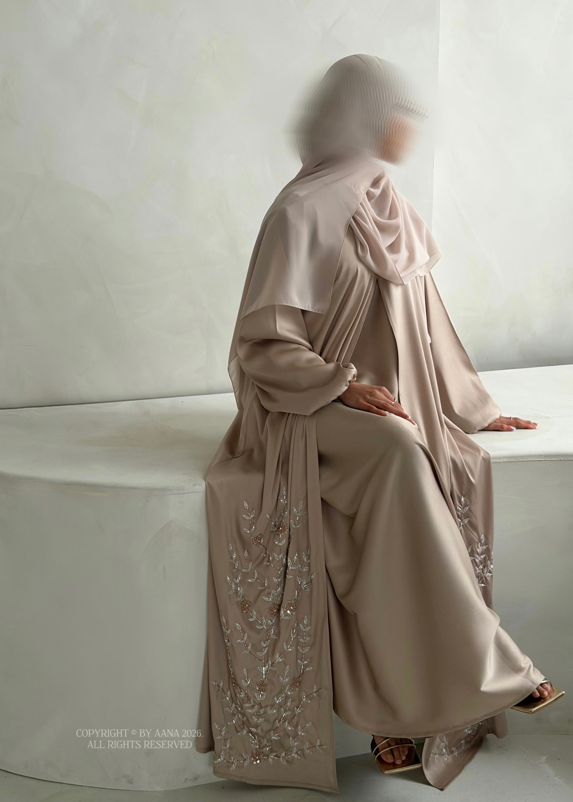 Jasmin Pearl Satin Edition- 3 Piece Set (Slip dress included)