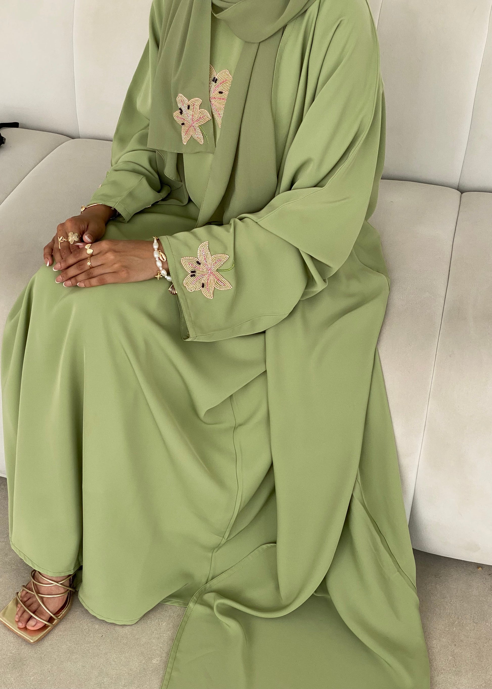 Lily Abaya- 3 Piece Set