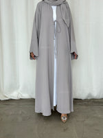 Load image into Gallery viewer, Forget Me Knot Abaya- Grey
