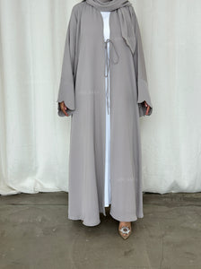 Forget Me Knot Abaya- Grey