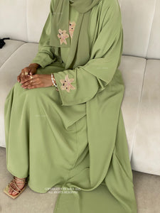 A/C Lily Pistachio Abaya Set