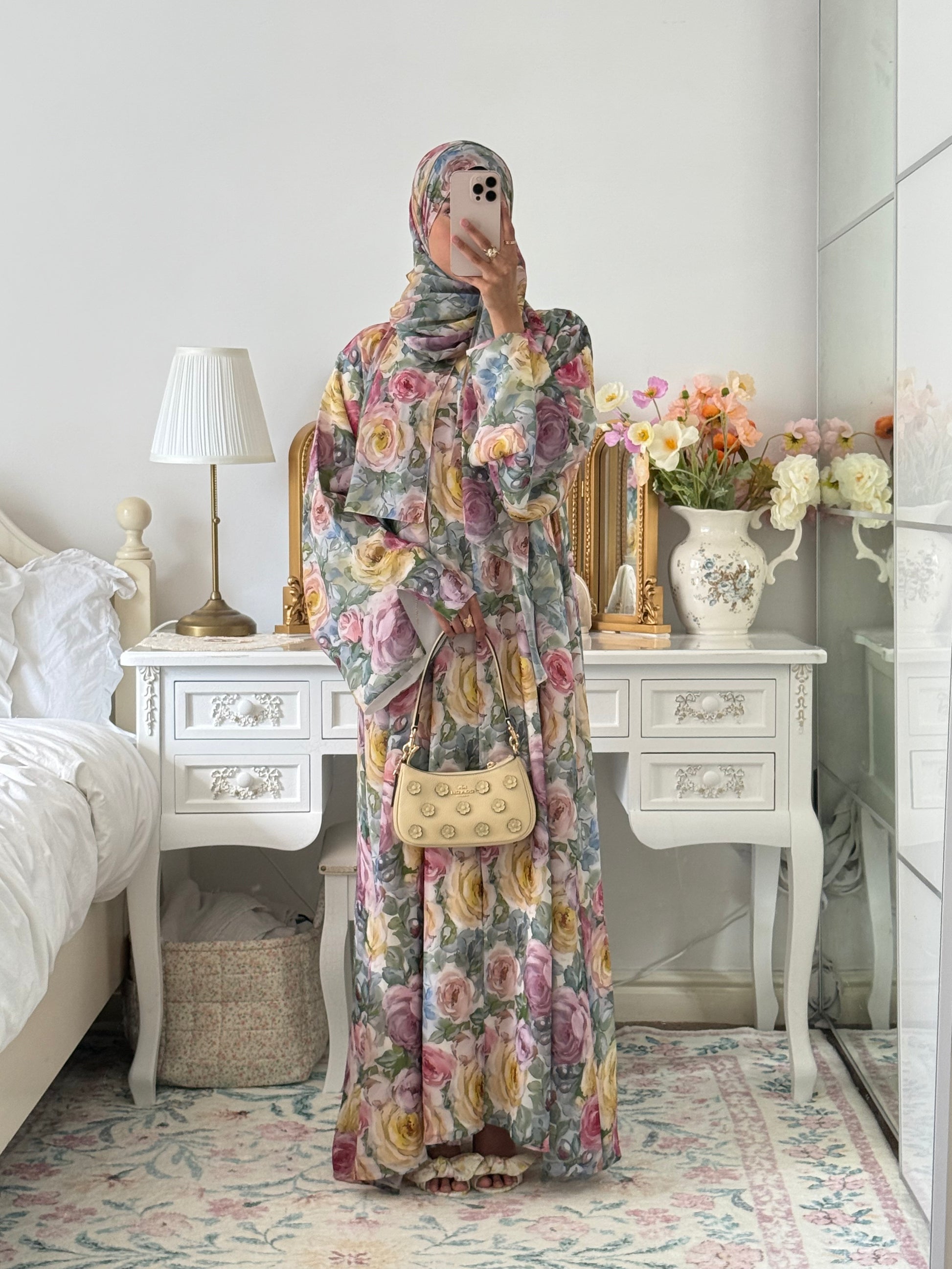 Warda- Printed Abaya