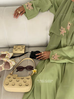 Load image into Gallery viewer, A/C Lily Pistachio Abaya Set

