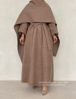 Load image into Gallery viewer, 3 in 1 Coat Abaya- Brown
