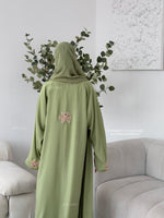 Load image into Gallery viewer, A/C Lily Pistachio Abaya Set
