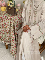 Load image into Gallery viewer, A/C Rosette x Flower &amp; Tulip With Maxi Hijab- Ivory Beige
