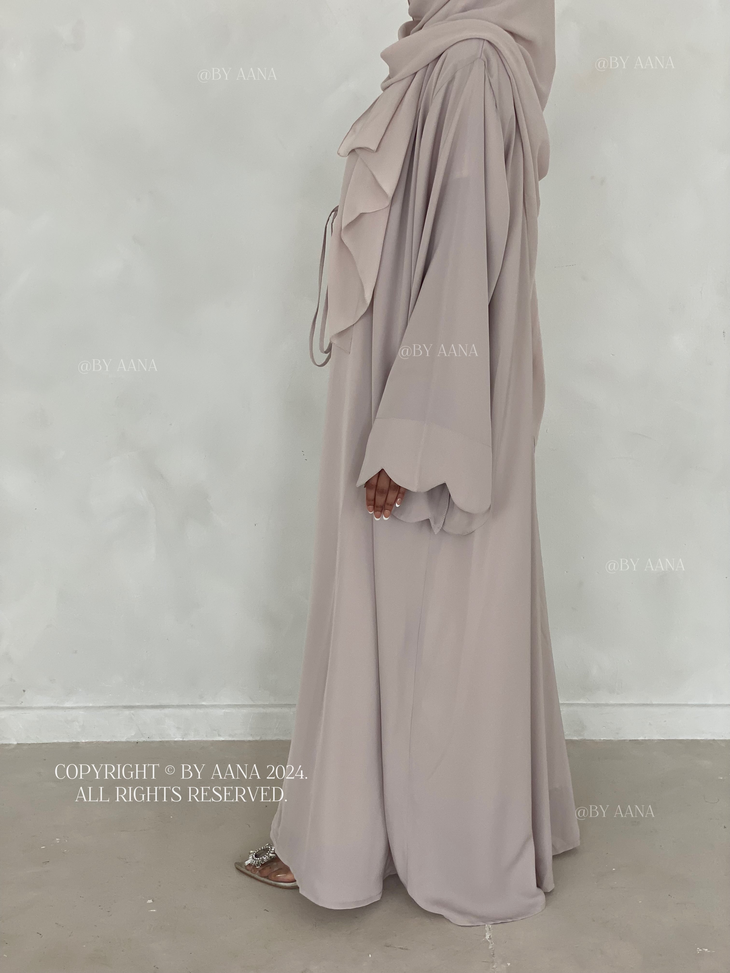 Forget Me Knot Abaya- Greige