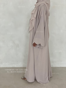 Forget Me Knot Abaya- Greige