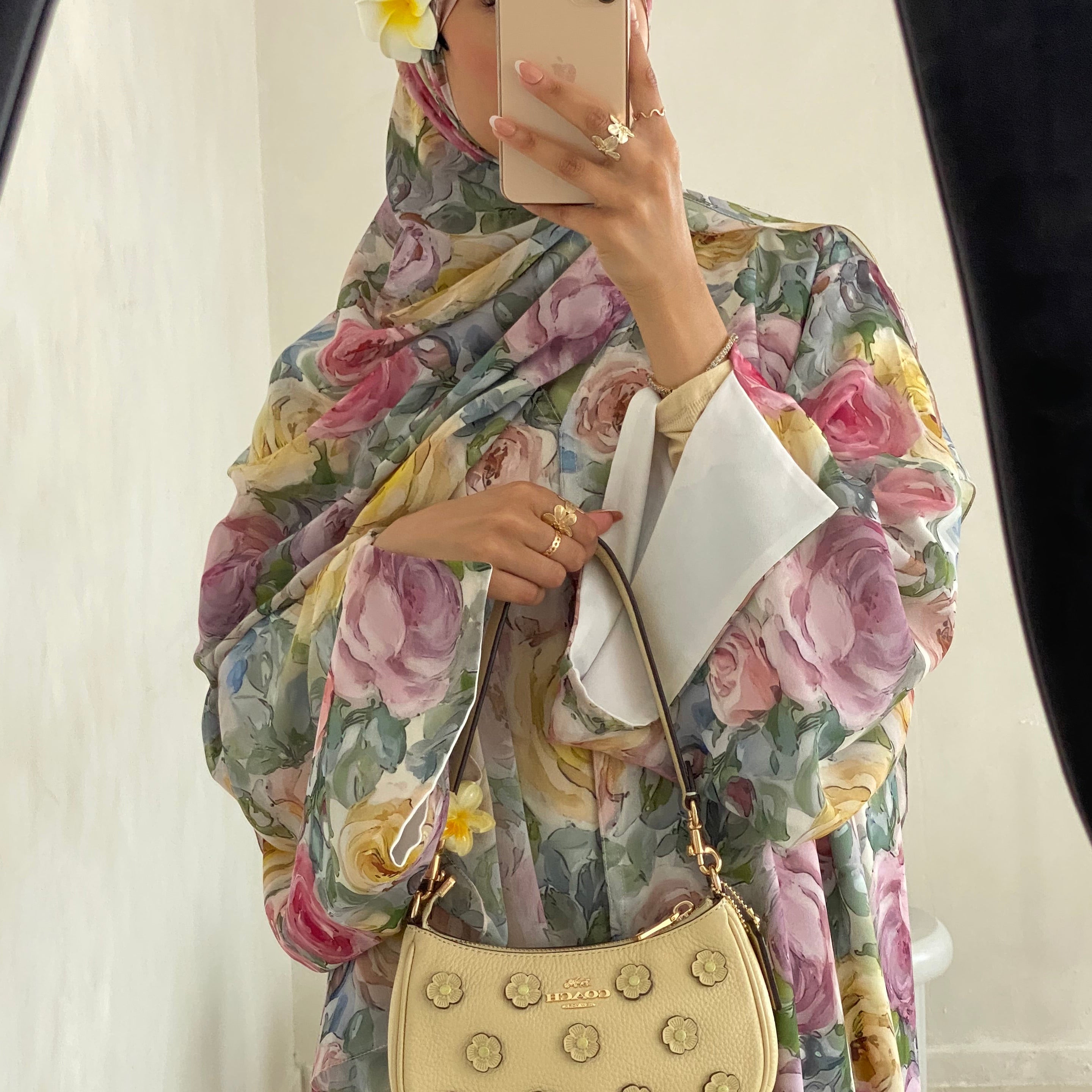 Warda- Printed Abaya