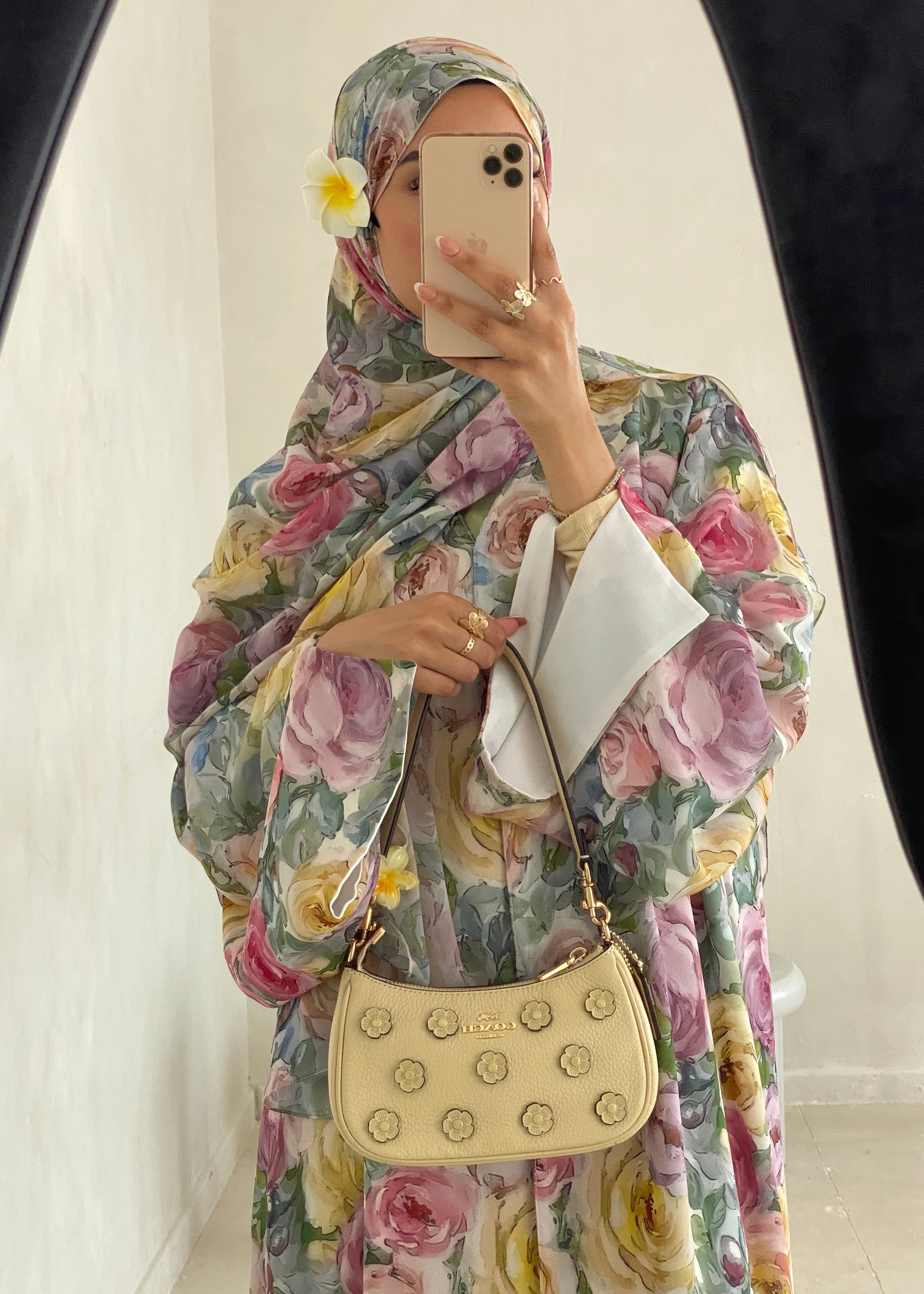 Warda- Printed Abaya