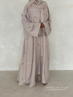 Load image into Gallery viewer, Rose Blossom Abaya- Greige
