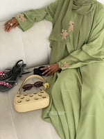 Load image into Gallery viewer, A/C Lily Pistachio Abaya Set
