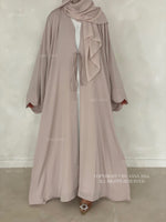 Load image into Gallery viewer, Forget Me Knot Abaya- Greige
