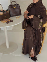 Load image into Gallery viewer, A/C Rosette x Flower and Tulip With Maxi Hijab- Espresso Brown
