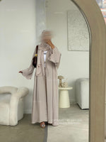 Load image into Gallery viewer, Forget Me Knot Abaya- Greige
