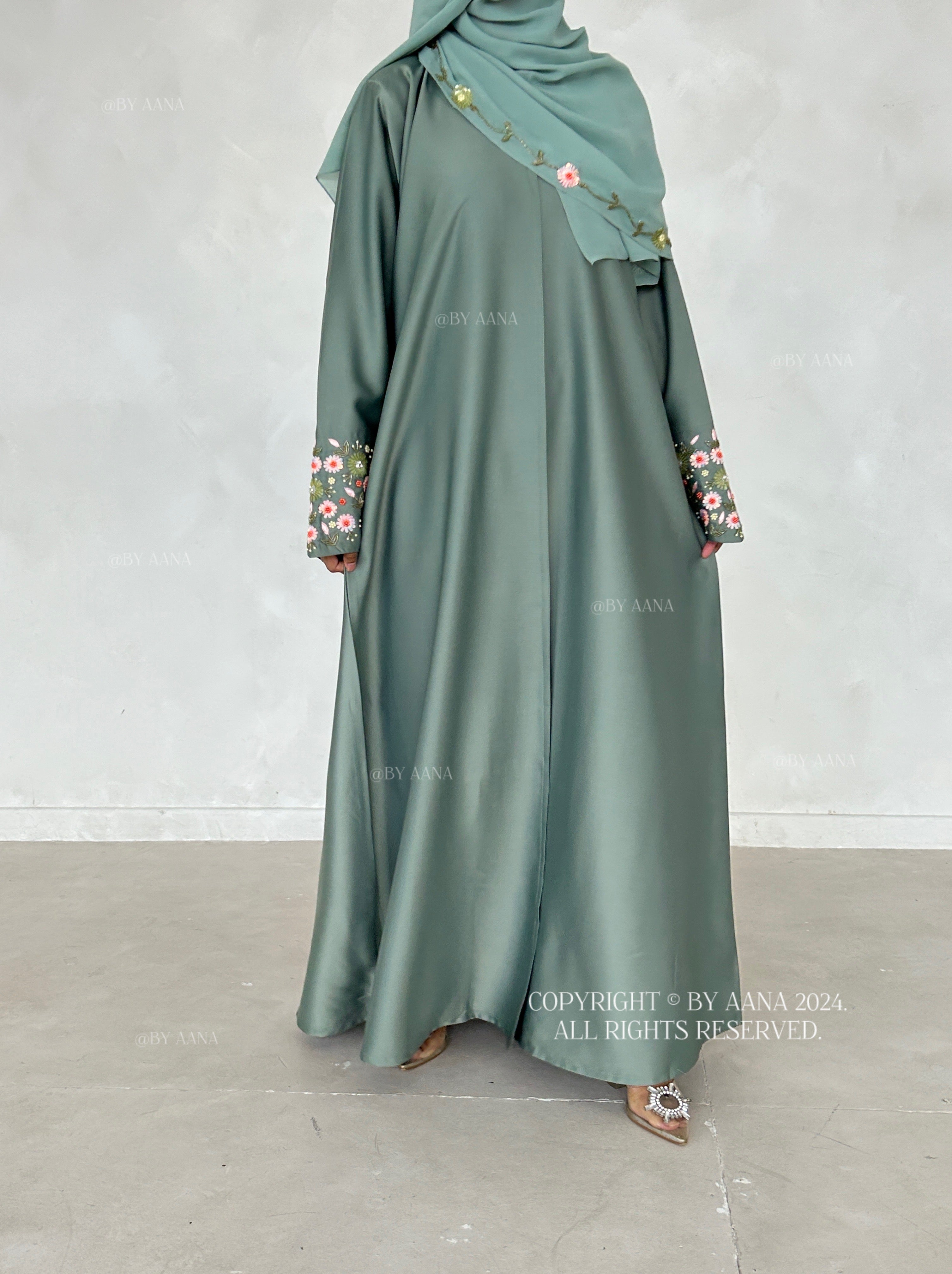 Fairy Dream Abaya- Sea Green