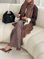 Load image into Gallery viewer, A/C Rosette x Flower &amp; Tulip Maxi Hijab- Honey Brown
