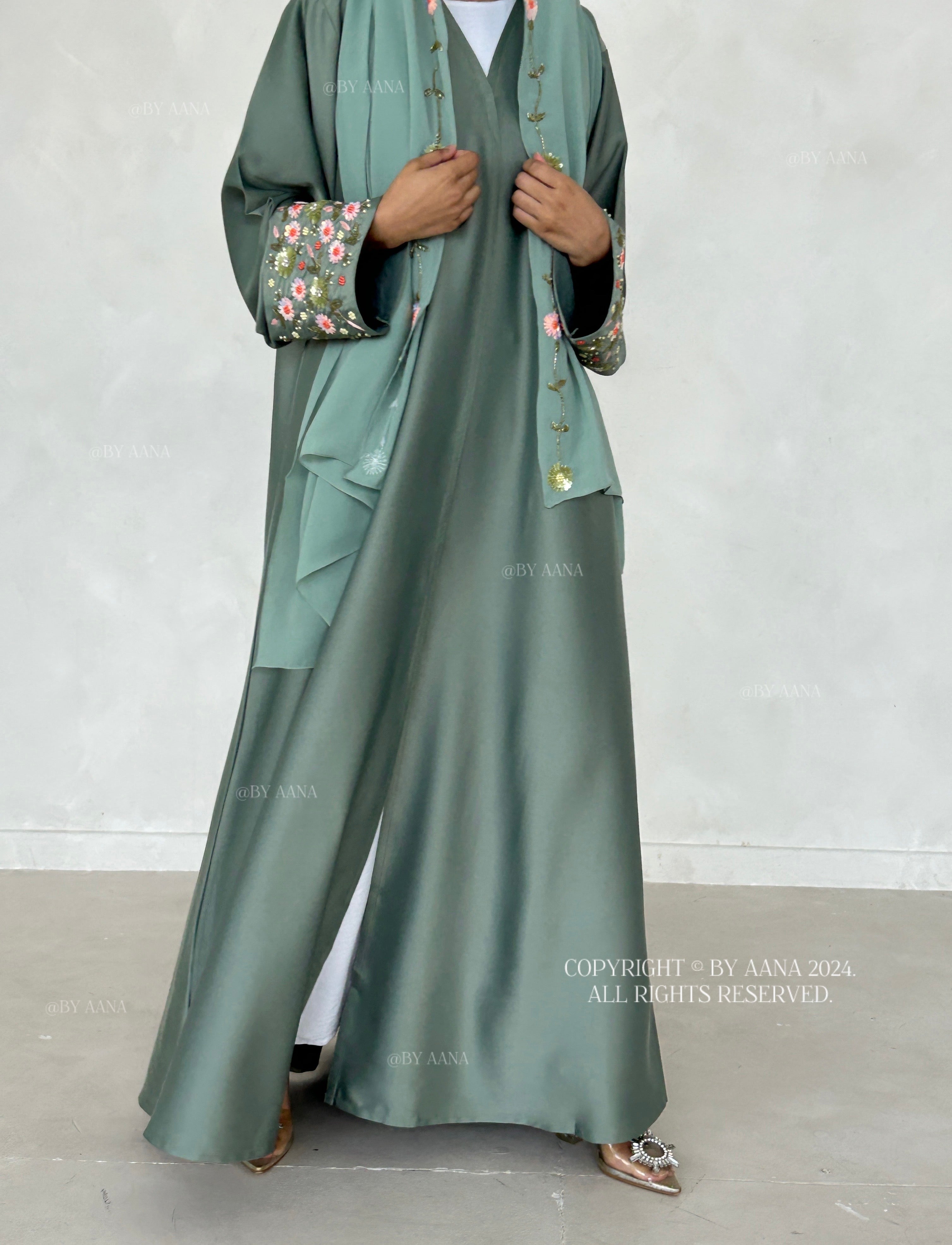 Fairy Dream Abaya- Sea Green