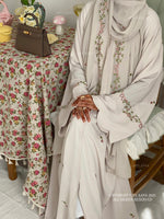 Load image into Gallery viewer, A/C Rosette x Flower &amp; Tulip With Maxi Hijab- Ivory Beige
