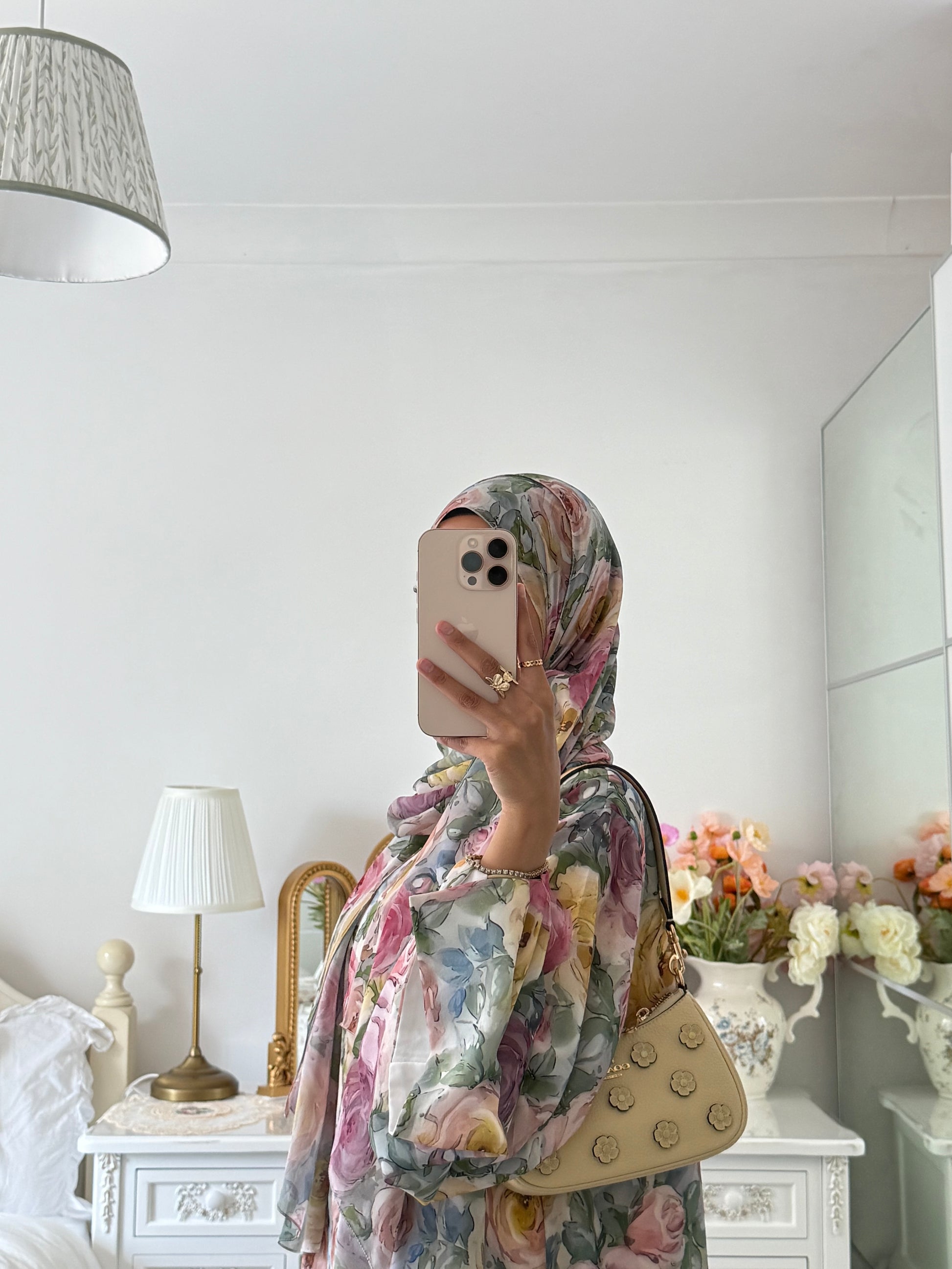 Warda- Printed Abaya