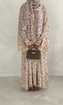 Maple- Cream Printed Abaya