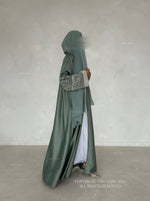 Load image into Gallery viewer, Lulu Open Abaya- Sea Green
