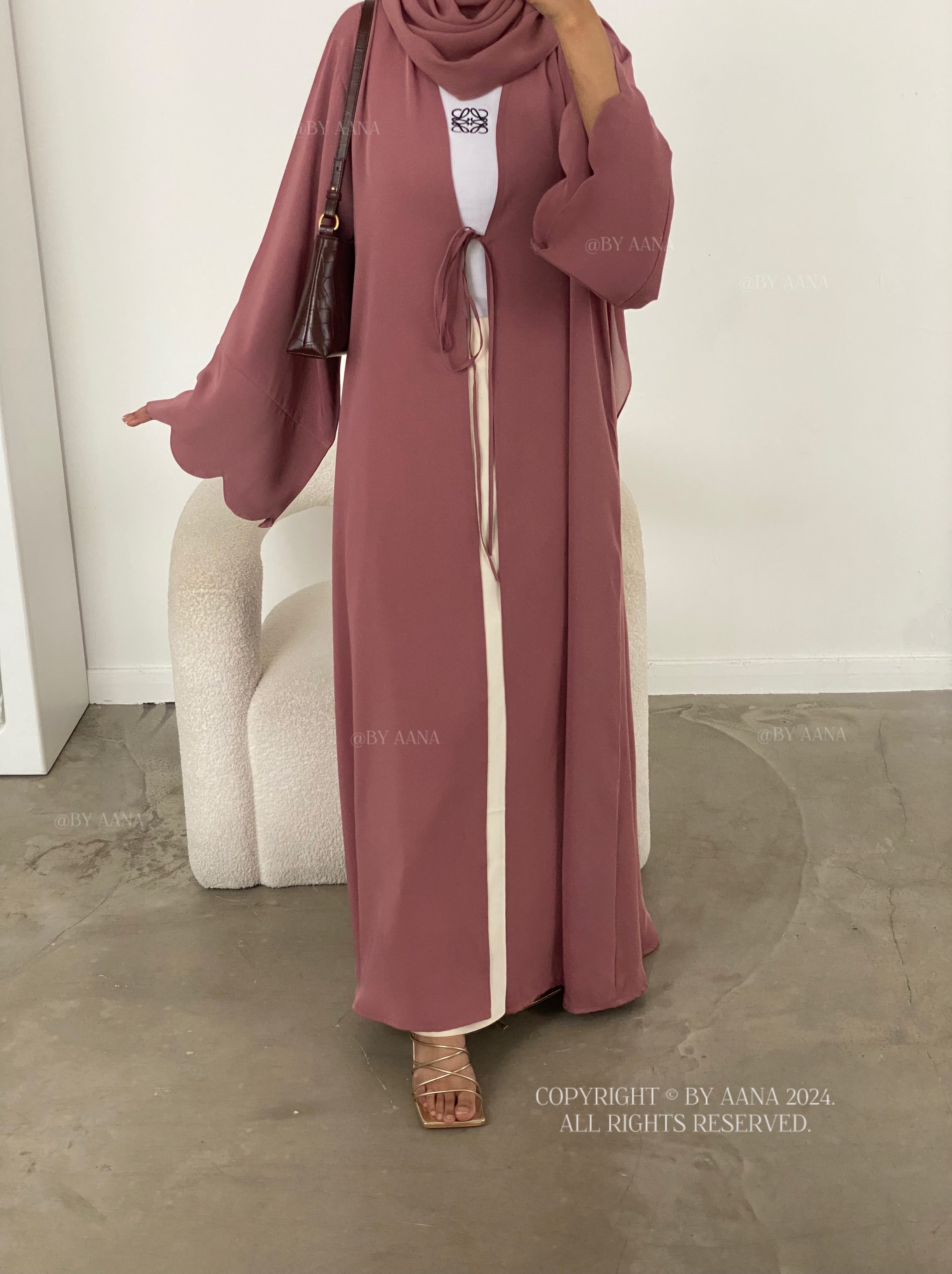 Forget Me Knot Abaya- Pink