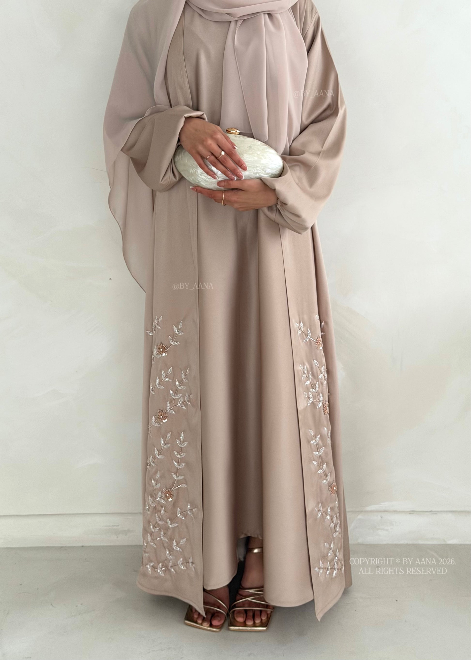 Jasmin Pearl Satin Edition- 3 Piece Set (Slip dress included)