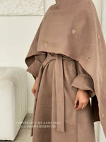 Load image into Gallery viewer, 3 in 1 Coat Abaya- Brown
