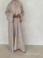 Load image into Gallery viewer, Rose Blossom Abaya- Greige
