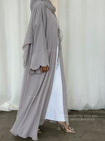 Load image into Gallery viewer, Forget Me Knot Abaya- Grey
