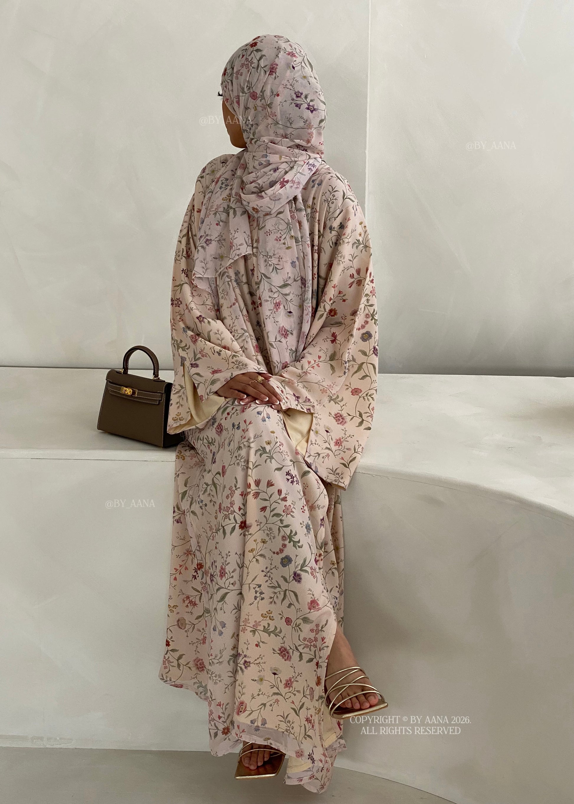 Maple- Printed Abaya
