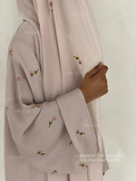 Load image into Gallery viewer, Flower And Tulip Abaya- Greige
