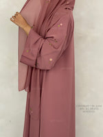 Load image into Gallery viewer, Flower And Tulip Abaya- Pink
