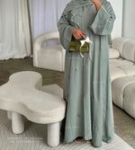 Load image into Gallery viewer, Rose Blossom Abaya- Aqua
