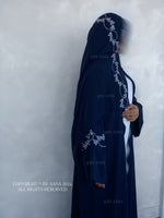 Load image into Gallery viewer, Dahlia Abaya set- Navy
