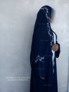 Dahlia Abaya set- Navy