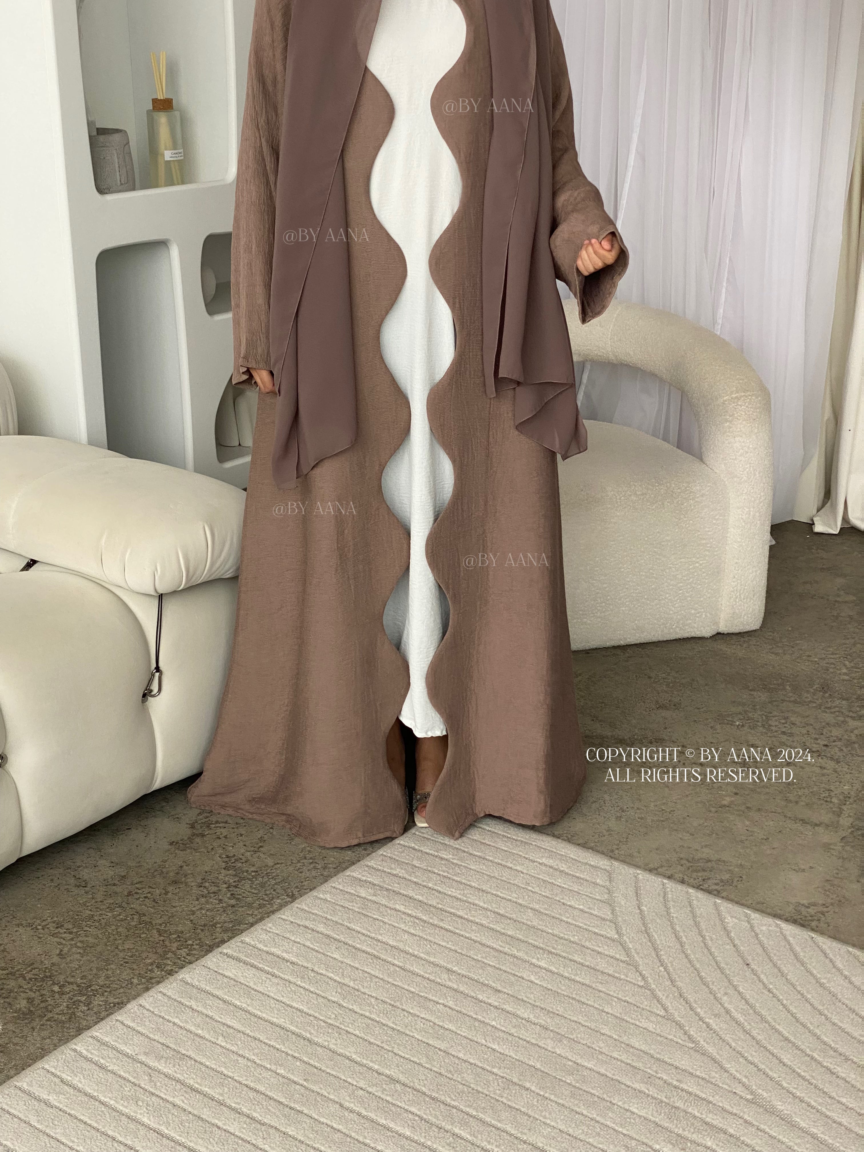 Wave Abaya-Latte