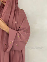 Load image into Gallery viewer, Flower And Tulip Abaya- Pink
