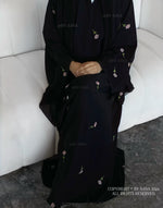 Load image into Gallery viewer, Rose Blossom Abaya- Black
