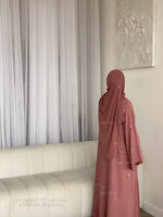 Load image into Gallery viewer, Rose Blossom Abaya-Pink
