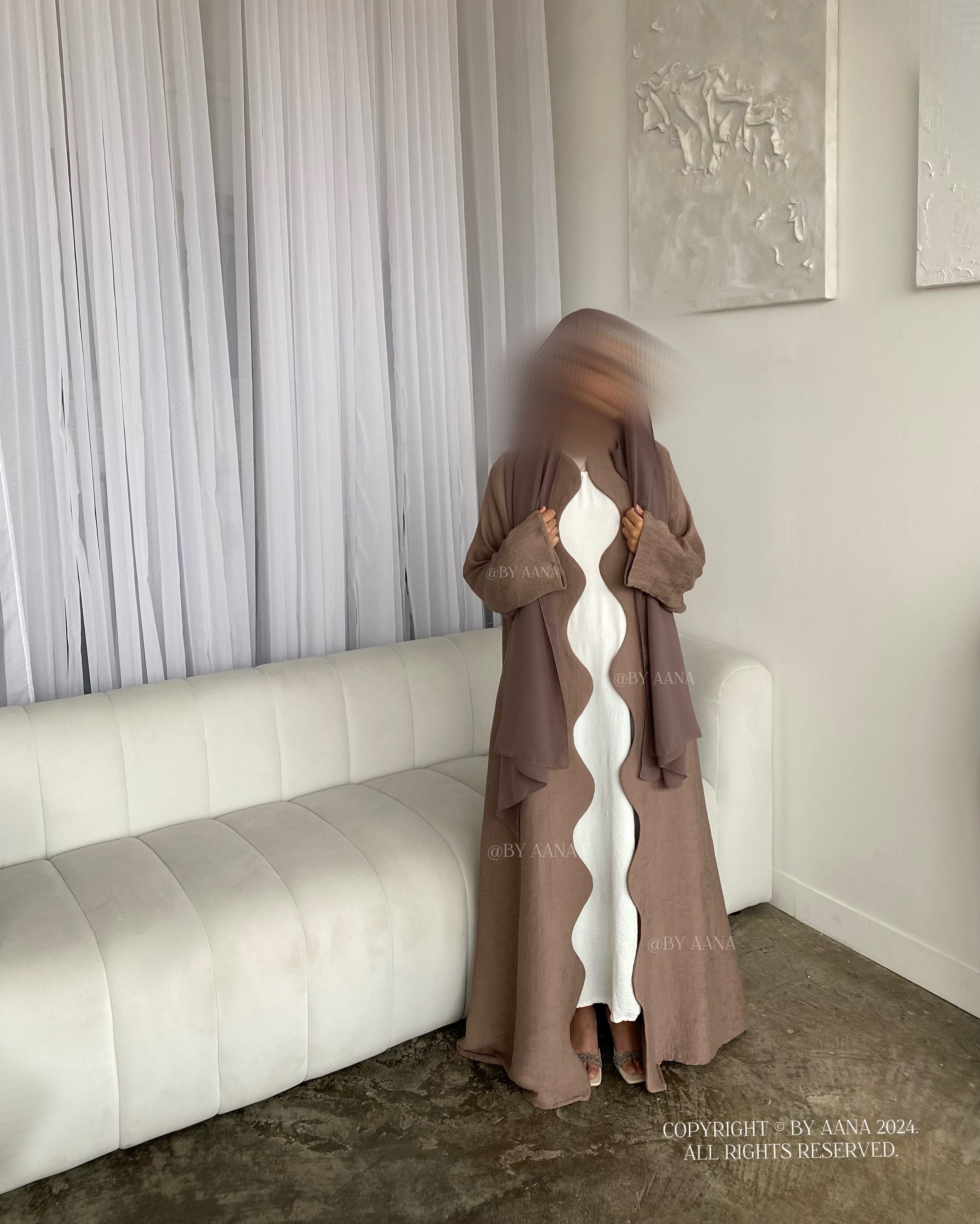 Wave Abaya-Latte